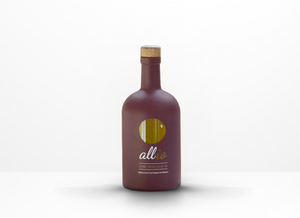 extra virgin olive oil in a 500ml designer ivory glass bottle